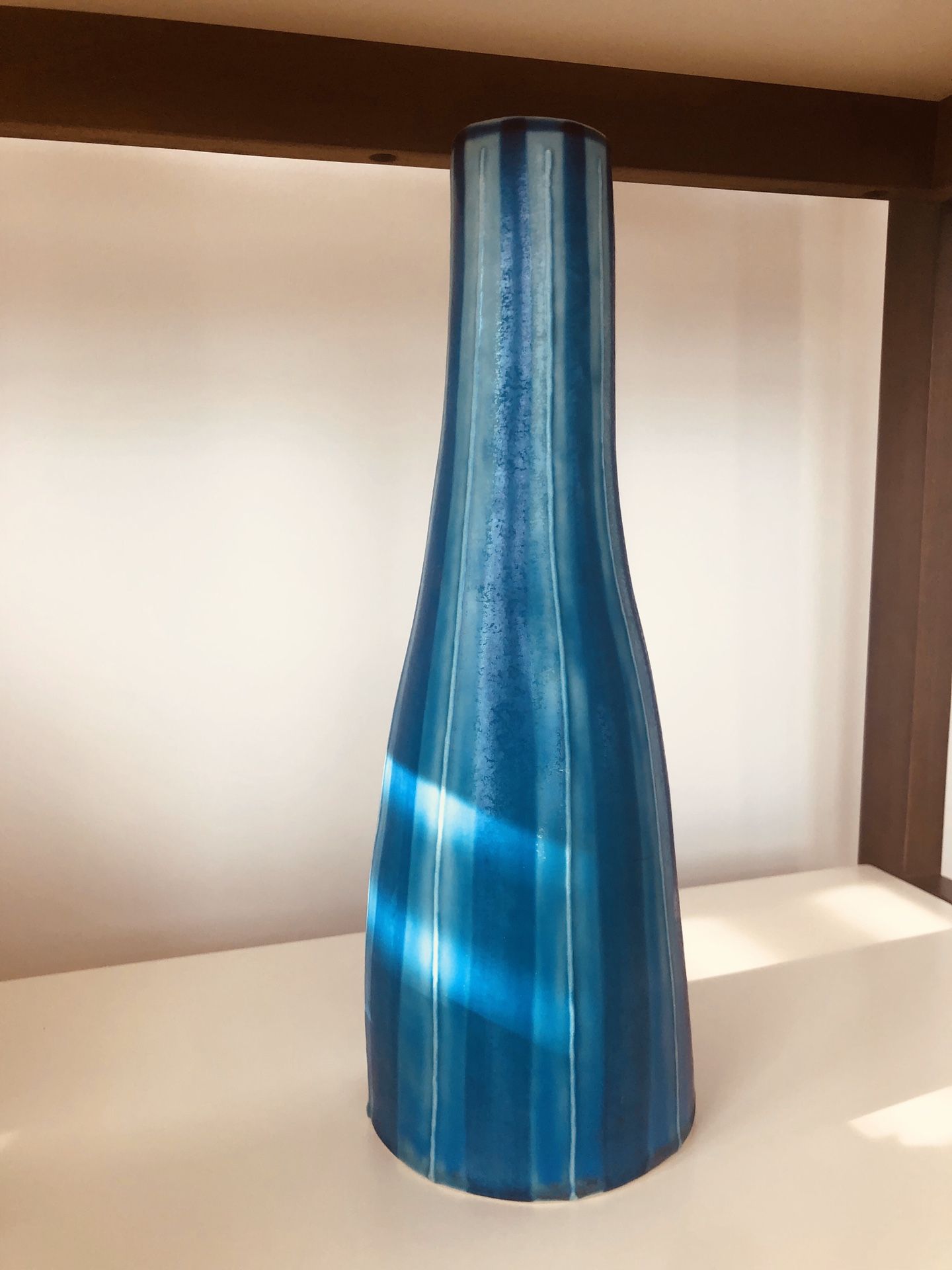 Modern blue vase