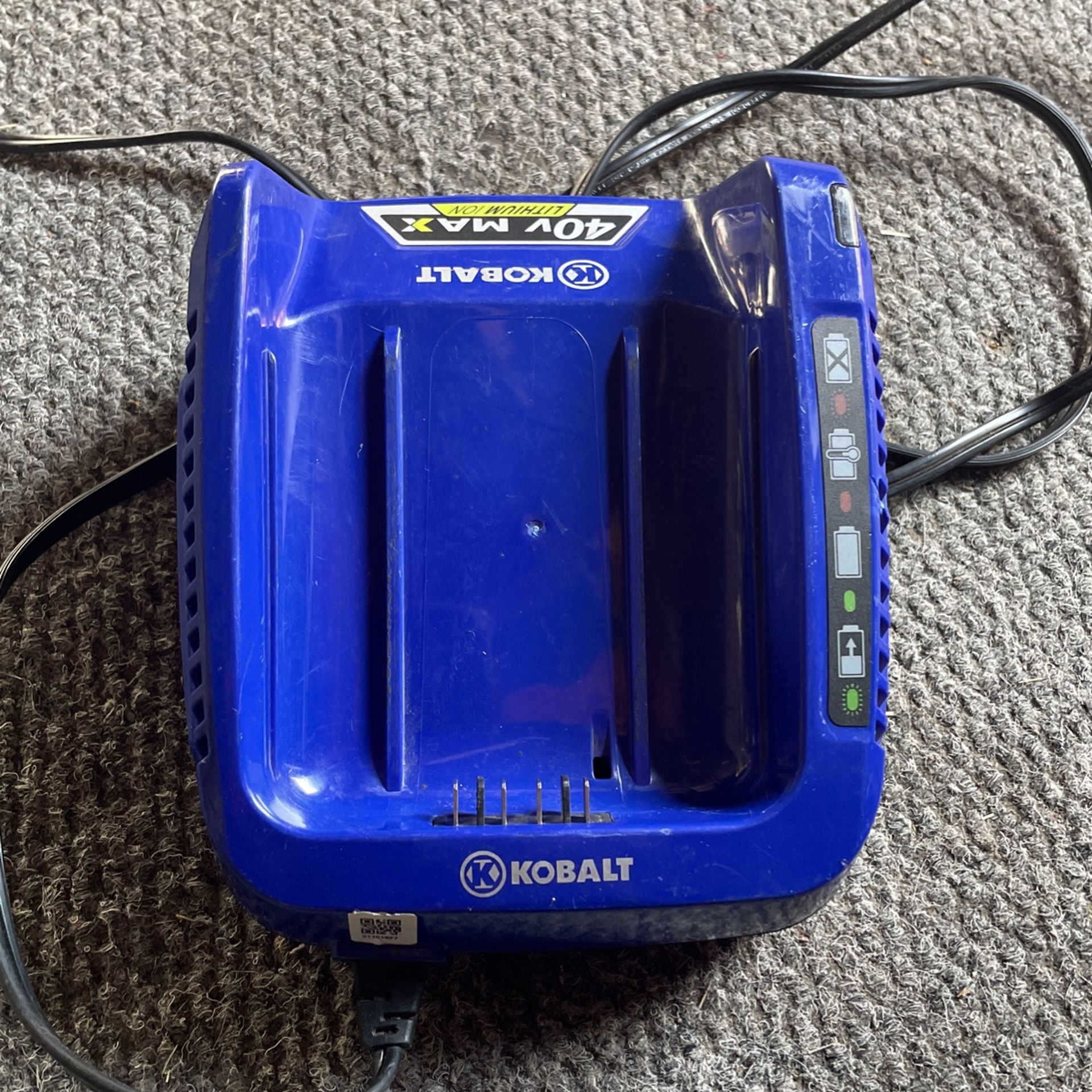 KOBALT 40V Max Lithium Ion Battery Charger KRC 60-06 40 Volt - CHARGER ONLY $40 obo