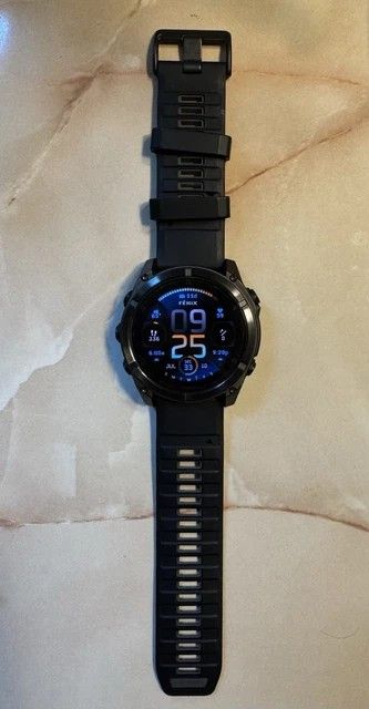 Garmin Fenix 8 Smartwatch AMOLED Sapphire Titanium 51mm, Black, 3 Bands Included