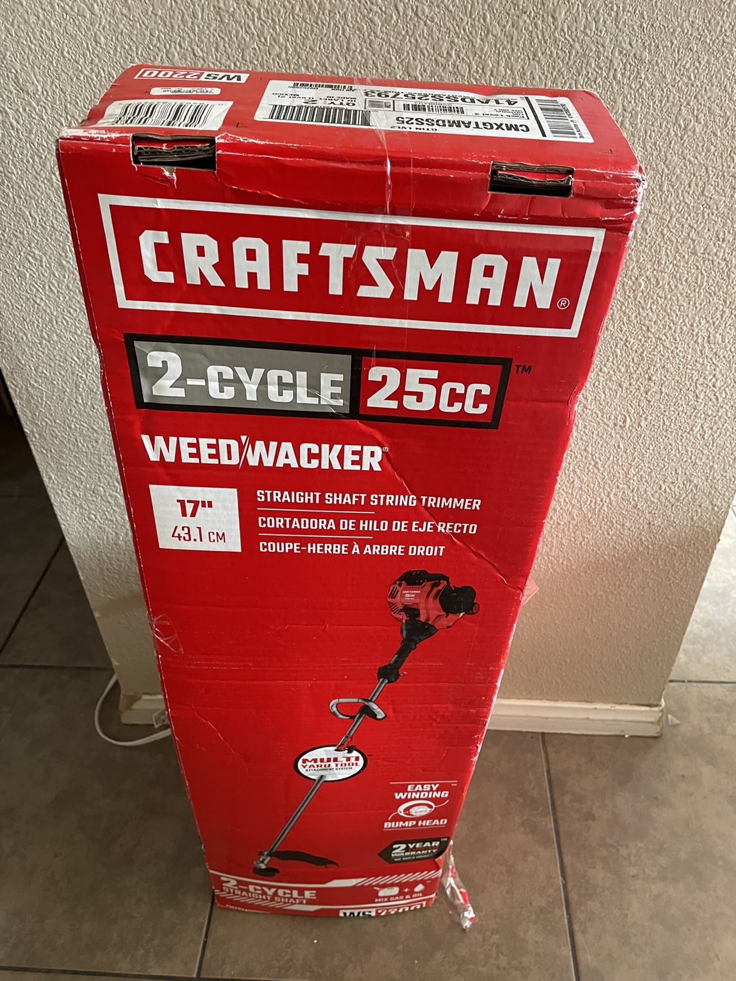 CRAFTSMAN WS2200 25cc Weedwacker CMXGTAMDSS25 for Sale in Las Vegas, NV ...