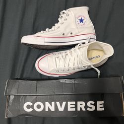 All White Converse Chuck Taylor Hi Tops