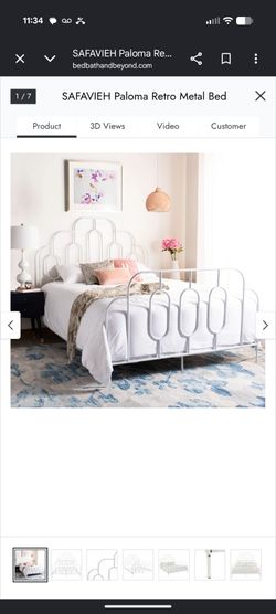 Excellent Metal Bedframe Full Size  and Comfortable Clean Beautyrest Mattress