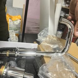 Bathroom Faucet - 3 Piece Chrome 