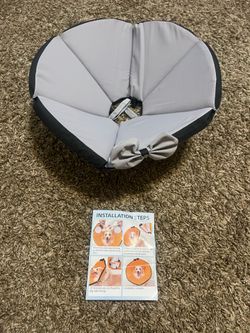 MAXFUT Dog Cone Collar,Soft Cone for Dogs to Stop Licking After Surgery,Non Inflatable Dog Donut Cone (Grey, M)