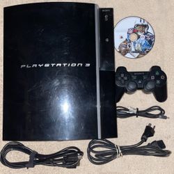 SONY PLAYSTATION 3 PS3 CONSOLE WITH VIDEO GAME & CONTROLLER