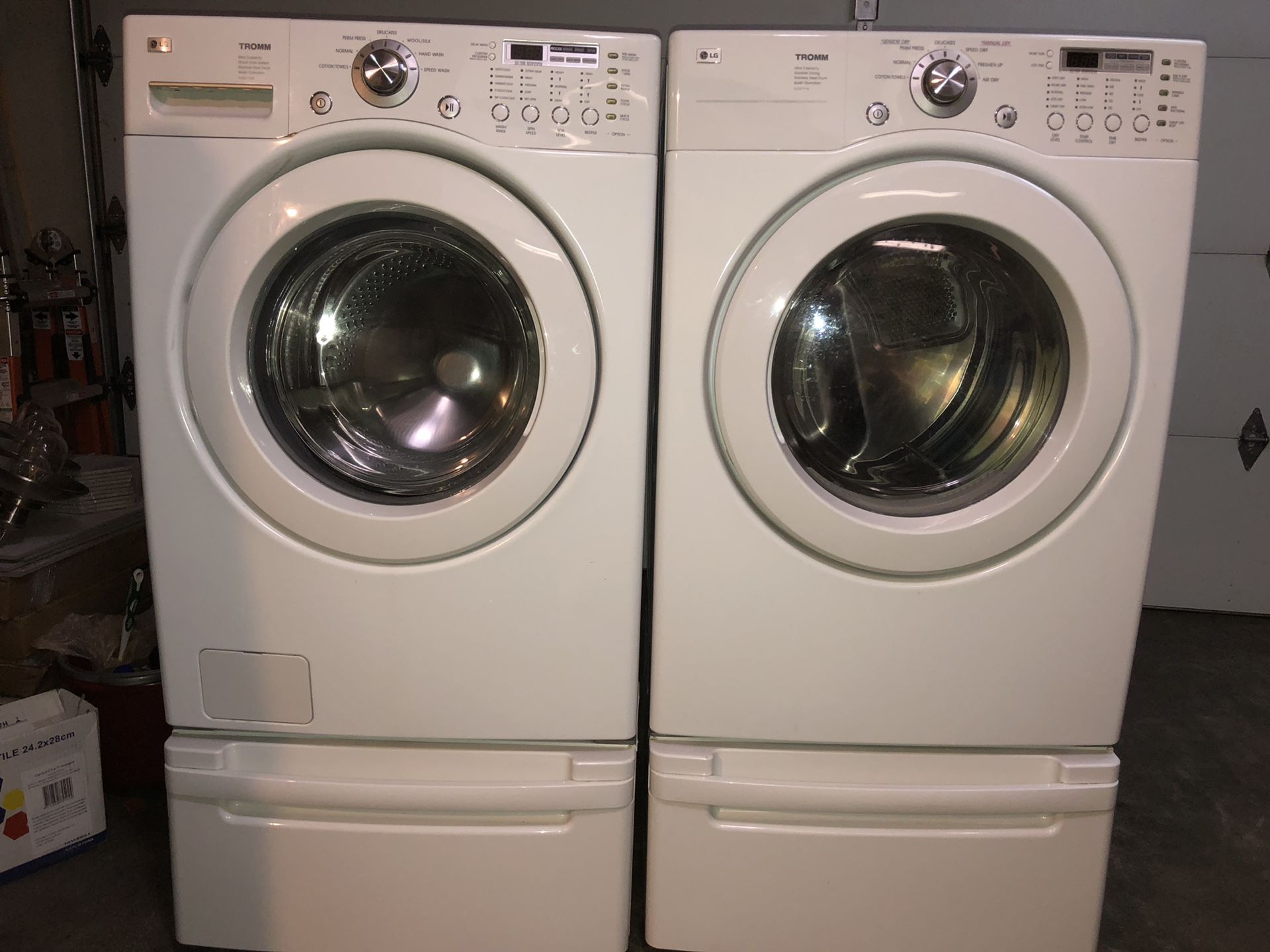 LG Tromm washer & dryer set