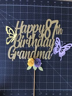 Happy birthday cake topper