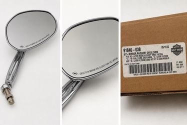 Genuine Harley-Davidson OEM Chrome Right Mirror – 91840-03B