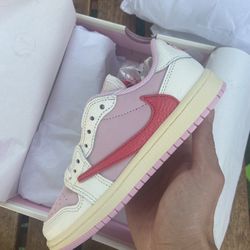 Jordan 1 Low Travis Scott Sail Tropical Pink 