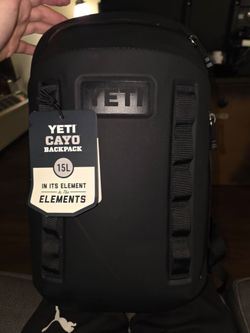 YETI Cayo 15L Insulated Backpack [Black - Rubber]
