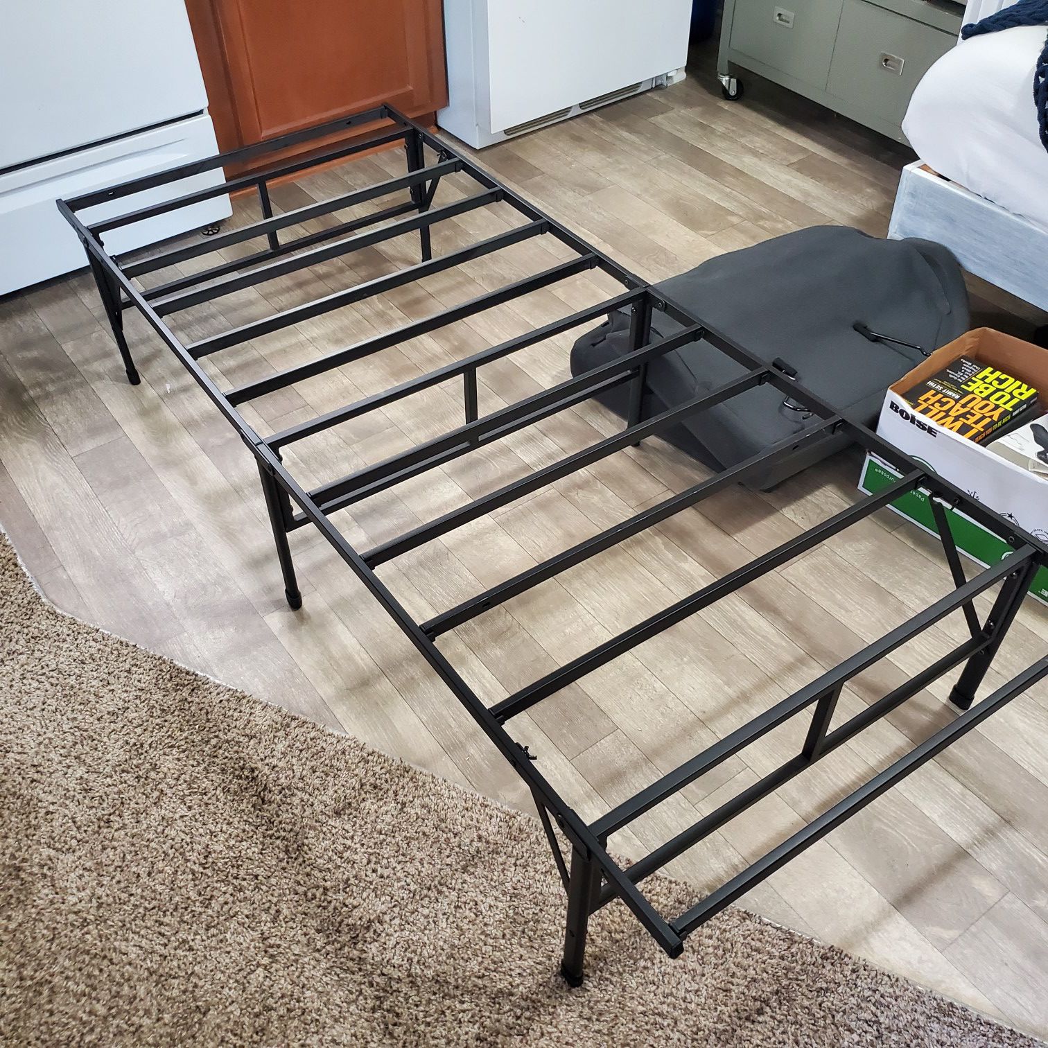 Narrow Twin (Not a Twin Bed Frame) Foldable Black Bed Frame