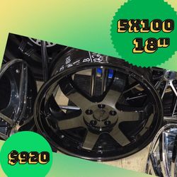 : Gloss Black Mesh Design ​Size & Fitment: 18" | 5x100 ​Price: $895 ​ Sharp, aggressive lines meet deep gloss black perfection. Upgrade your stance wi