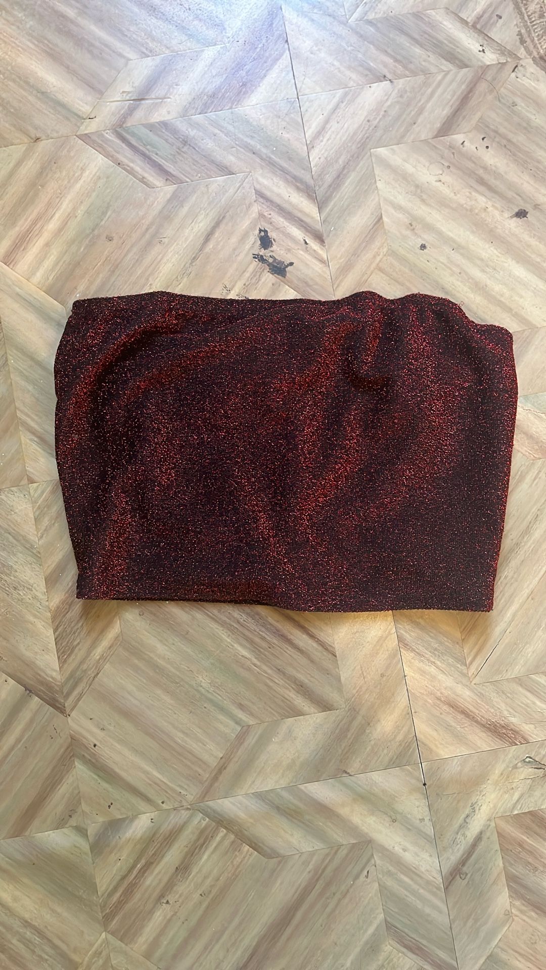 Black Red Glitter Bandeu