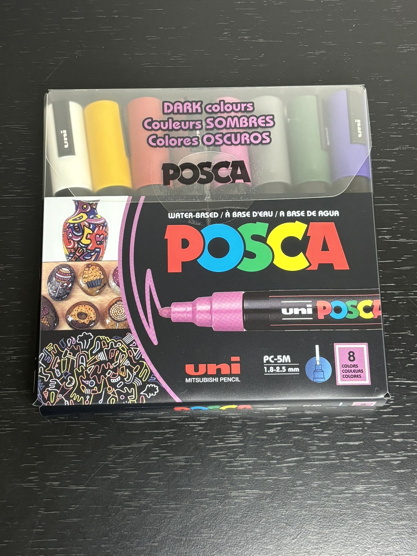 Posca Markers 8 Markers Dark Colors New