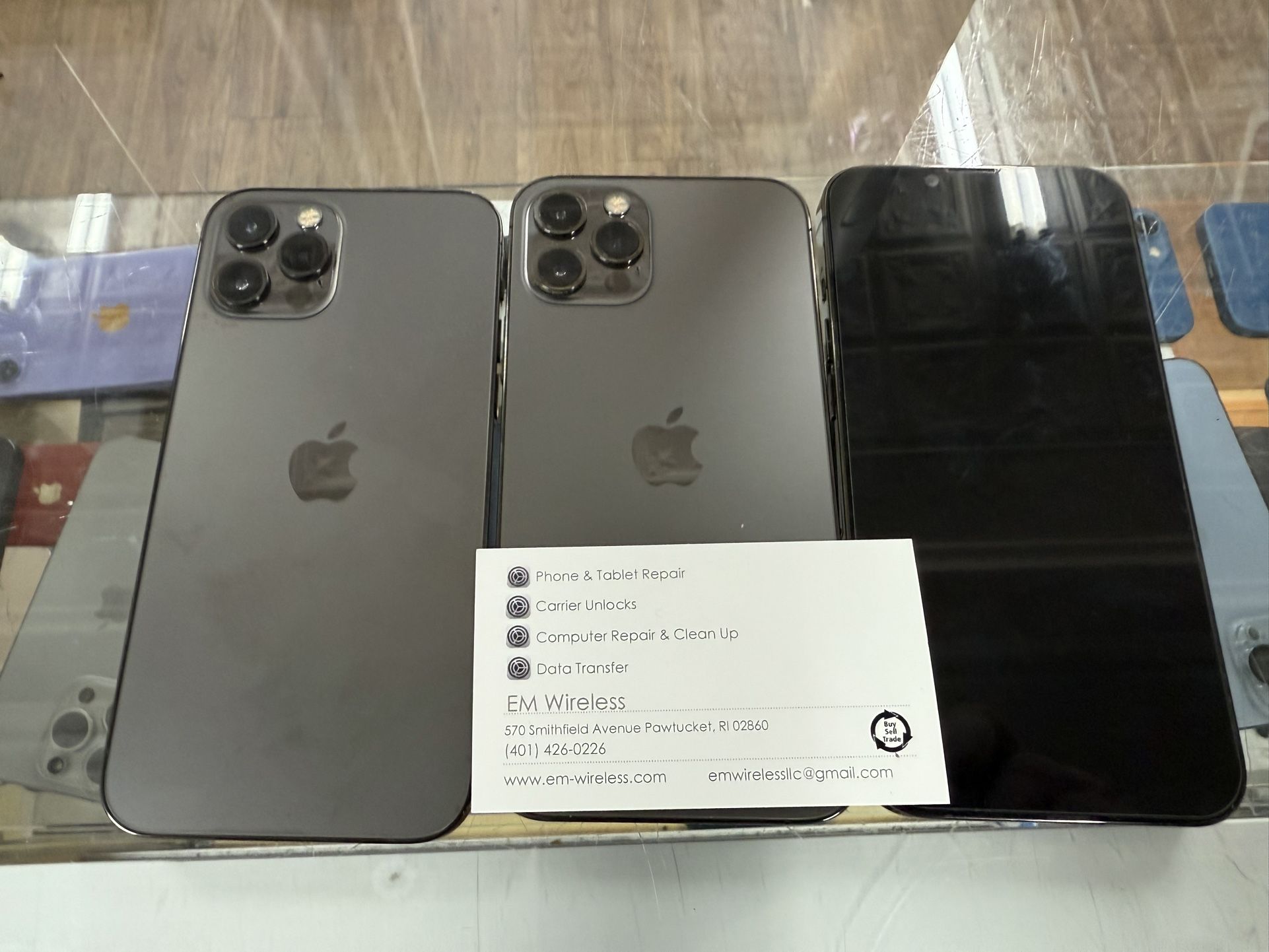 Unlocked iPhone 12 Pro 128GB. Only At EM Wireless! We Beat Or Match Any Store Prices On Phones!