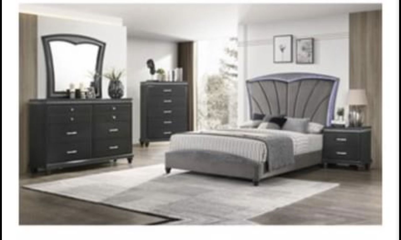 Sparkly Gray Bed