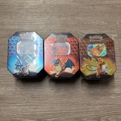 Pokemon Hidden Fates Tin Set Of 3
