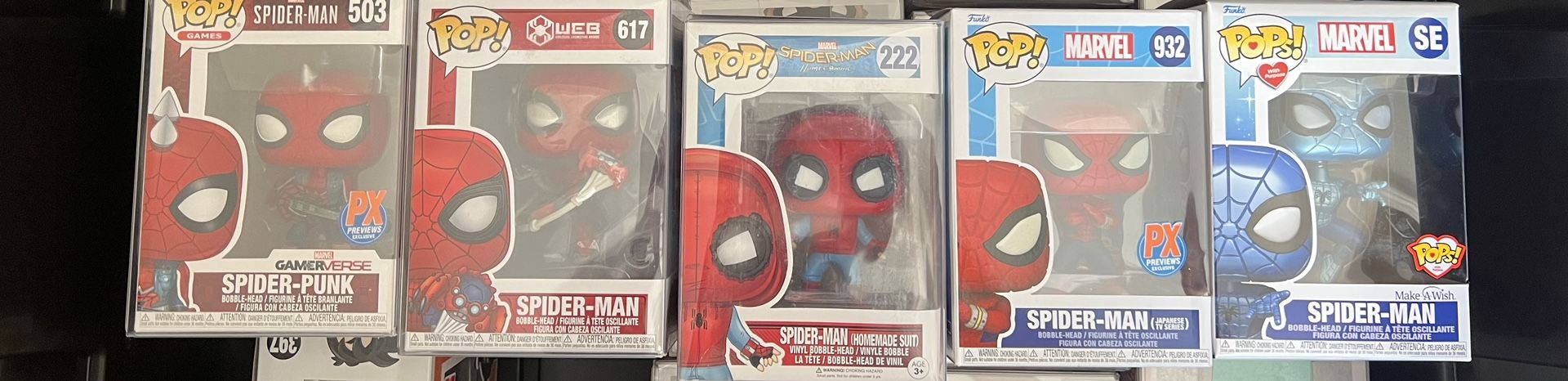 Spider Man Funko Pop Collection