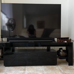 Black Modern Low TV Console