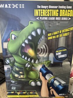  Dinosaur Shooting Toys for Boys 5 6 7 8 9 Years Old, Electronic Kids Target Games w/ Air Pump Gun, LCD Score Record, Sound, 24 Foam Balls, Birthday P