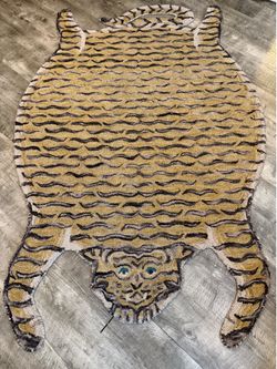 Good Weave Tibetan Style TIGER wool rug