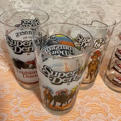 COLLECTOR HORSE RACING GLASSES - 5 TOTAL - All for $5
