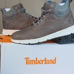 Timberland Parker Street Mid Lace Sneaker Dark Grey Men's Size 9.5