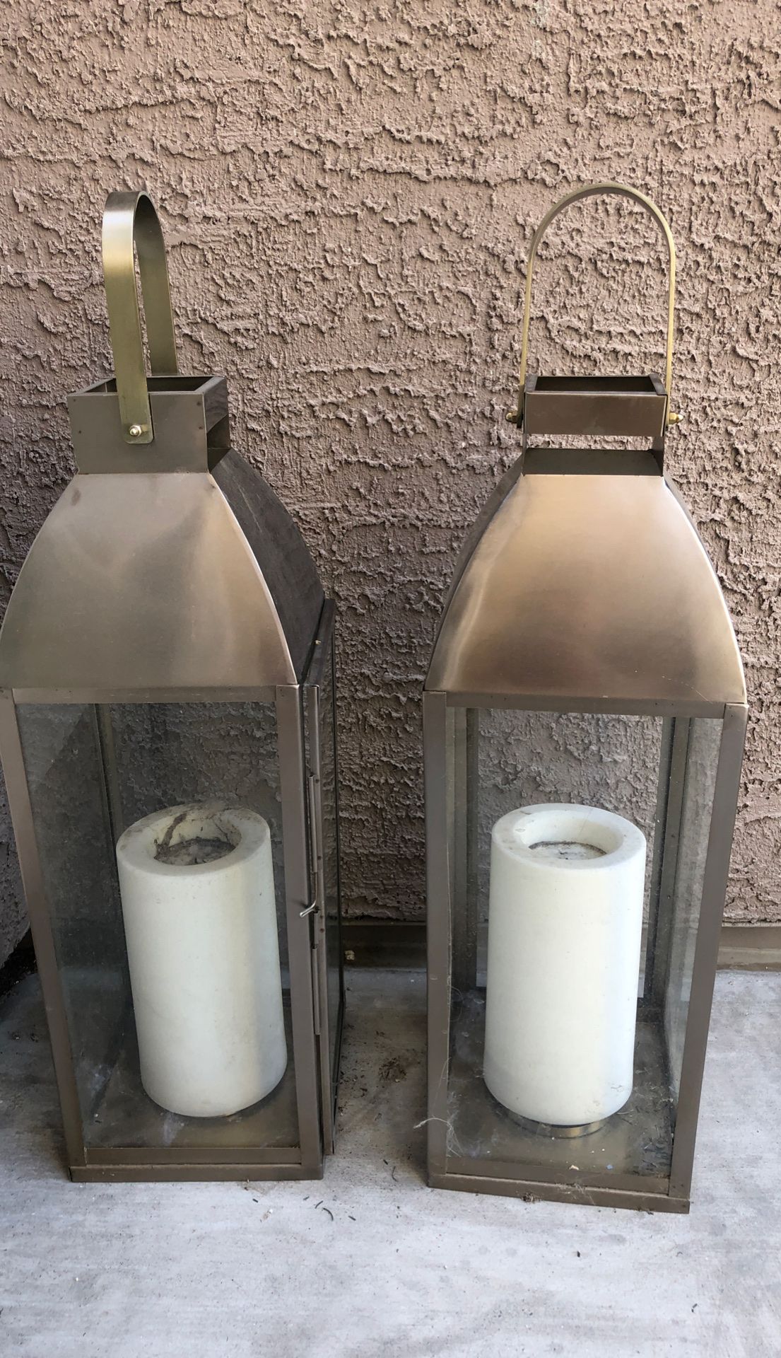 Outdoor candle holders -stainless steel