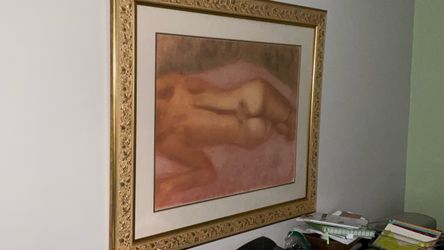 40x34 original life drawing - pastels - includes frame