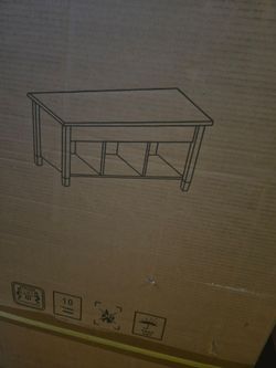 Brand new in box table or TV stand with drawers