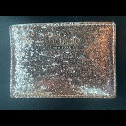 2 card Kate spade new York glitter cardholder with 1 money pocket