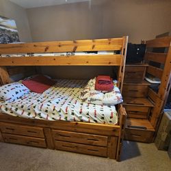 3 Bed Bunk Bed - Hardwood