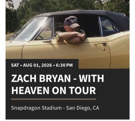 2  Zach Bryan Tickets $300