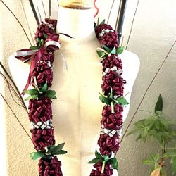 Graduation Lei.  Kukui &Satin Ribbon.  For ALL Occasions 