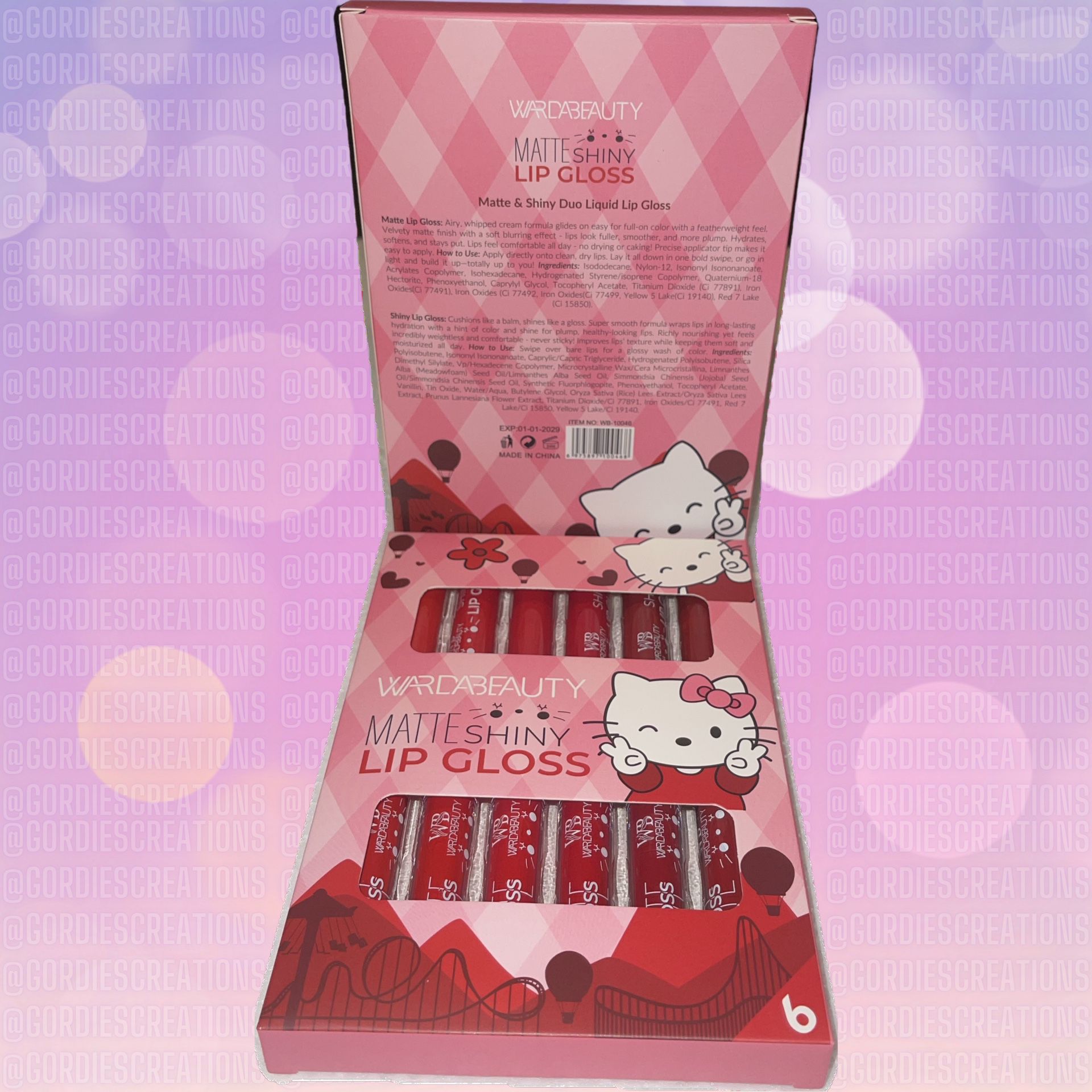 Hello Kitty Matte & Shiny Lip Gloss Set