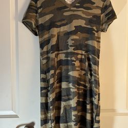 Workshop Hooded Olive and Brown Dress Size Medium