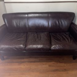 Decoro Leather Couch 3 Seater