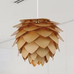 Designers Fountain Kaliko 60-Watt 1-Light Kula Wood Kula Wood Pendant