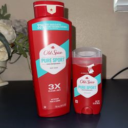 Old Spice Men Pure Sport Body Wash And Deodorant Set 