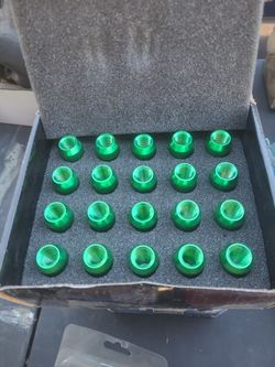 Green Anodized Aluminum Lug Nuts Set of 20