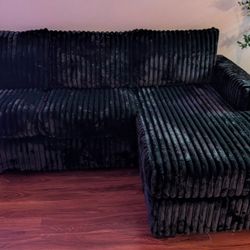 New Corduroy Sectional  Couch / Free Delivery 