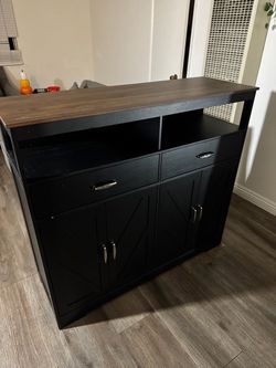 Buffet Cabinet coffee bar 47" W Black