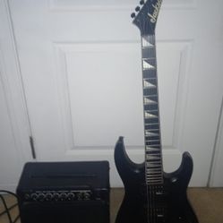 Jackson Flat Black 24 Fret With Standard Tremolo 2019 & Crate Amp 