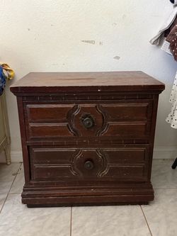 Brown wooden drawer