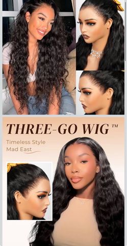 🔥Brand new🔥 28inch 13x6 Lace Front Wigs Human Hair Curly Wave Human Hair Wig ubl-27
