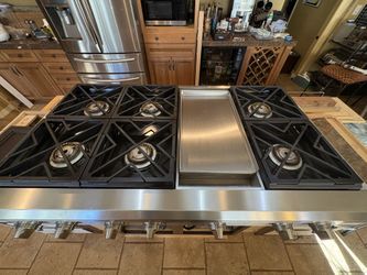 Cafe 48” Pristine Gas Slide In Commercial Grade Cooktop