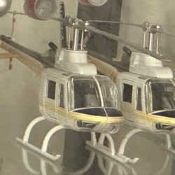 2 Los Angeles La County Fire Bell 206 Diecast Helicopters