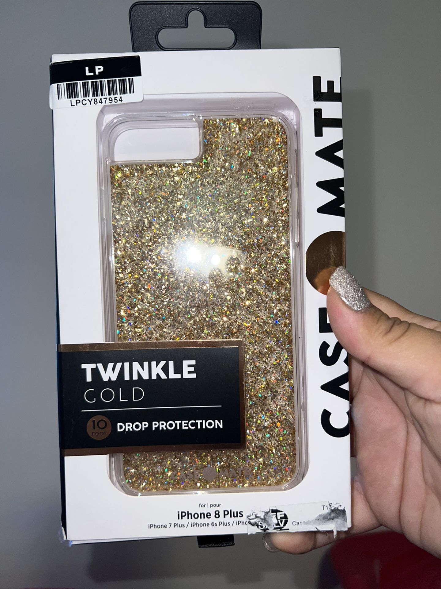 iPhone 8 Plus case mate twinkle gold