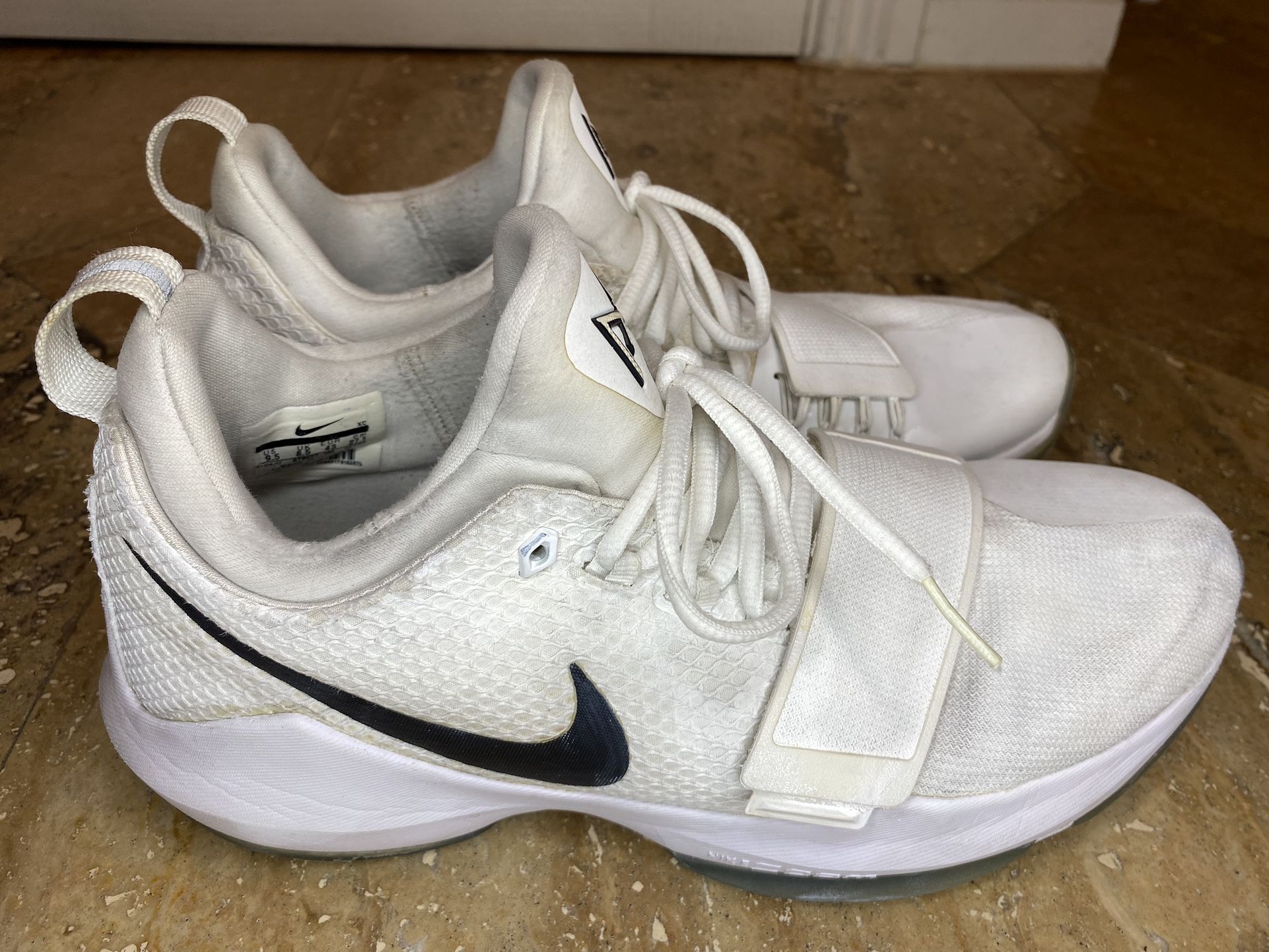 Nike paul george 1s white ice size 9.5