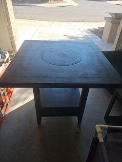 Bar-height Table with turntable.
